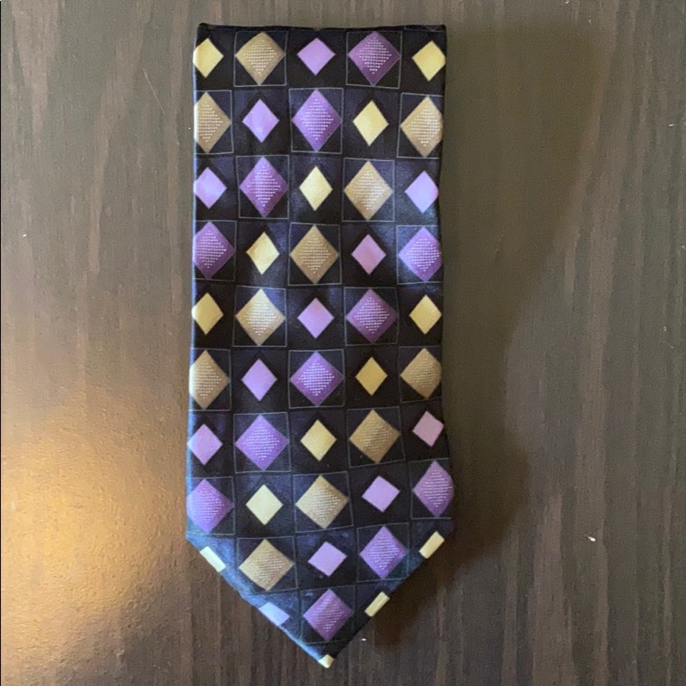 $10 Ties: Covington Tie. Black, Purple and Gold